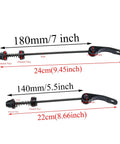 Lightweight Dope Quick Release Bicycle Skewer For Road Mountain And BMX Bikes measurements displayed in inches and cm