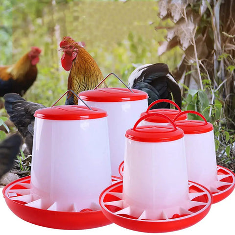 Heavy Duty Plastic Hanging Chicken Feeder For Coop No Nonsense Design Quick Assembly Automatic Poultry Feed Dispenser