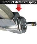 Close-up of 4 Inch Beefy Heavy Duty Swivel Caster Wheels With PU Rollers For Furniture And Carts, showing M11x50mm stem.