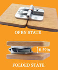 180 Degree Zinc Alloy Adjustable Locking Hinges Set Of 4 For Drop Leaf Tables And Desks, Anteisi Torque Hinges Open and Folded View