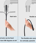 Comparison of hard wire and flexible wire for No Sweat Setup 1920P HD Endoscope Camera; showing flexibility and usability.