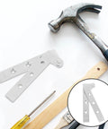 Hidden Door Hinges 4 Pack Stainless Steel Concealed Pivot Hinges with tools on white background