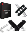 Two Pairs 55Mm V Brake Pads For Mountain And Road Bikes Cantilever System Front And Rear Set With Nuts Shims And Hex Wrench