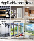 Heavy Duty Self Adhesive Foam Weather Stripping Tape For No Fuss Quick Setup To Kick Out Cold Drafts And Rain Leak From Doors Or Windows Smoothly Dampens Noise With One Long Roll applied in various settings like skylights and doors.