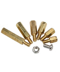 180 Piece M3 Hardware Kit With Brass Threaded Pillars, Hex Nuts, Spacers, And PCB Motherboard Standoffs For Grab And Go Electronics Assembly, DIY Projects And Computer Build Fastening, brass standoffs and nut