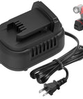 Real Deal AC To DC Voltage Converter For Milwaukee M18 Power Tools 120V To 18V Transformer with long cable and power plug.