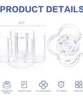 Finally Scored This 360 Rotating Drink Packet Organizer Acrylic Lazy Susan That Makes Kitchen Pantry Storage A Total Game Changer While Keeping All Favorite Beverage Mixes Neatly Arranged And Snug Inside, showing detailed dimensions.