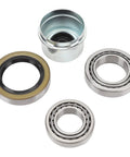 Components of Beefy 7 Piece 3500 Lb Trailer Wheel Hub Bearing Kit For 1 1/16 To 1 3/8 Inch Axles With L68149 L44649 Bearings And 171255TB Seals