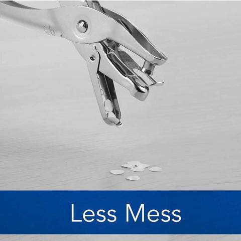 Metal Single Hole Punch for Home Office Punches up to Five Sheets at a Time One Quarter Inch Holes Handheld Chrome Puncher