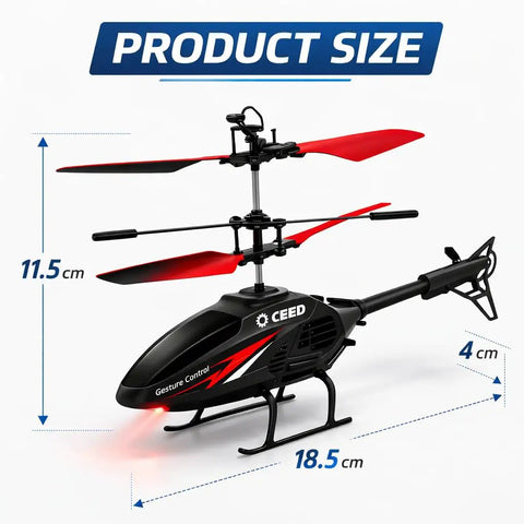 Gesture Control RC Helicopter Toy For Kids No Remote Needed Hand Flight Easy To Learn Safe For Small Spaces Perfect Beginner Gift