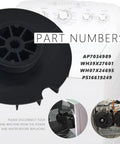 1/3 HP Washing Machine Motor Pulley And Nut Kit Zero Drama Installation Sweet Deal For Hardworking Homes Heavy Duty Replacement displayed with part numbers.