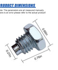 Heavy Duty Car Floor Jack Handle Bolts For 3 Ton And 4 Ton Hydraulic Jacks Featuring Rock Solid Alloy Steel Construction with dimensions 0.76x0.66 inches.