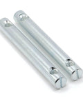 Heavy Duty Zinc Plated Cross Dowel Barrel Nuts Compatible With Ikea 121214 Furniture Hardware Built Tough Double Assembly Joiners Fits Like A Champ For Beds And Tables Set Of Two close-up image showing two sturdy barrel nuts with M6 threads.