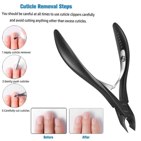 Half Jaw Cuticle Clippers For Pro Grade Nail Care Stainless Steel Cuticle Cutters With Double Spring Precision Tool