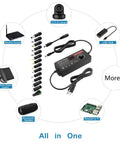 Universal Adjustable DC Power Supply 100 240V AC In To 3.5V Through 24V 6A 144W DC Output Variable Adapter with 14 tips