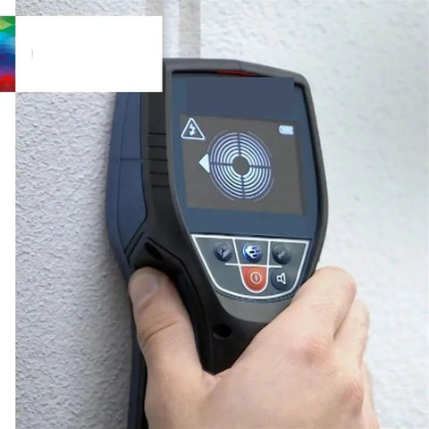 The Real Deal Digital Wall Scanner And Floor Detection Tool Finds Live Wires And Pipes With Dead Nuts Accuracy High Precision Stud Finder in use.