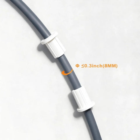 Half Inch Wall Hole Cable Pass Through Bushing Grommet For Coaxial, Network And CCTV Cables With An 8 Mm Center Hole, 2 Pack White