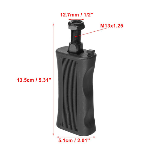 Non Slip Exercise Bike Pedals With Straps Half Inch Spindle, 12.7mm Spindle, Black dimensions and spindle details