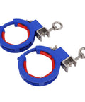 Two Pack Cable Tray Rollers Red Axis Nylon Wire Guide For Smooth Wire Pulling And Laying Screw In Install Roller For Outdoor And Indoor Construction Heavy Duty Cable Management Solution, blue and red