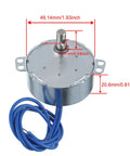 Two Pack Synchronous Turntable Motors For Cup Turners And Tumblers AC 100-127V 50/60Hz 4W 2.5 To 3 RPM CW CCW 2 Inch Diameter