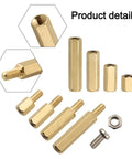 M3 Brass Hex Column Spacer Standoff Kit With Stainless Steel Screws And Nuts, 120 Pieces, Multi Size Set In Brass And Silver Finishes For Dope DIY Projects And Custom Builds. Brass hex spacers and standoffs with screws and nut