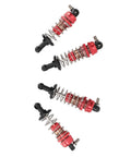 Beefed Up Hydraulic RC Shock Absorbers Front And Rear 53mm 59mm Aluminum Alloy Damper Red Suspension Upgrade With Hydraulic Damping