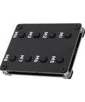Compact Ham Radio Transceiver Keyboard With 3.5mm Wire Grab And Go Shortcut Keyboard for Quick Push To Talk Access, black design.