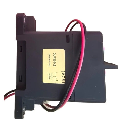 Built Different High Voltage Dc Contactor Coil 12V Control Module With 750V Contact Rating And 400A Switching Capability side view with wires.