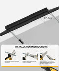 Dope Matte Black Cabinet Handles 10 Pack with installation instructions, bolts shown in use for easy install on cabinet.