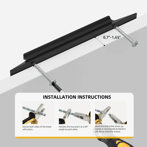 Installation guide for 10 Pack Slick Matte Black Cabinet Handles 5 Inch Center To Center 128mm Finger Pulls Long Cabinet Pulls