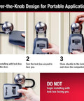 Installation guide for Key Lock Box For House Keys Outdoor Portable Lockbox With Resettable Four Digit Code Weather Resistant Durable Metal Body.