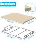 Dimensions of Pizza Stone With Grill Rack For Ninja Woodfire Outdoor Smoker XL OG800 OG900 Series Rectangle Pizza Baking Stone Set