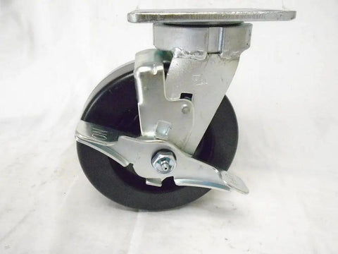 Bad Ass Heavy Duty Six Inch Swivel Caster With Kingpinless Phenolic Wheels Plus Top Lock Brake Built Tough For Your Shop Gear Rolling 1200 Pounds Without Skipping A Beat