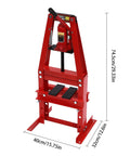 6 Ton A-Frame Hydraulic Shop Press with adjustable plates for auto repairs including bearings, bushings, ball joints, U-joints.