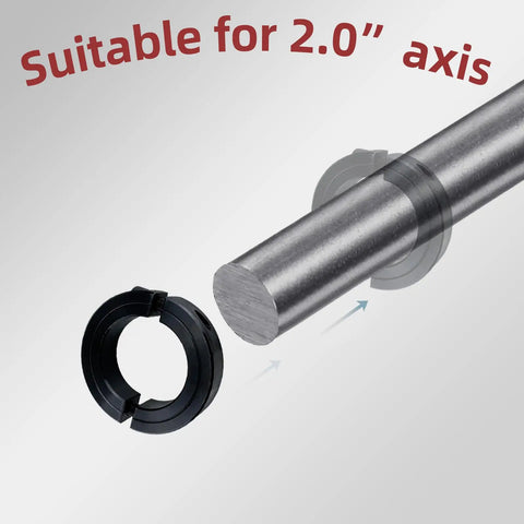 Beefy Heavy Duty Clamp On Set Screw Collar With 2 Inch Bore And 3 Inch Outer Diameter Double Opening Black Oxide Coated