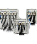 Heavy Duty Weatherproof Multi Purpose Enclosure 9x9x4 Inch with cable retention for telecom installations, front view.