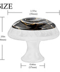 Black Marble Pattern Cabinet Knobs Set Of 2 For Kitchen Cabinets And Furniture Drawers, decorative hardware dimensions.