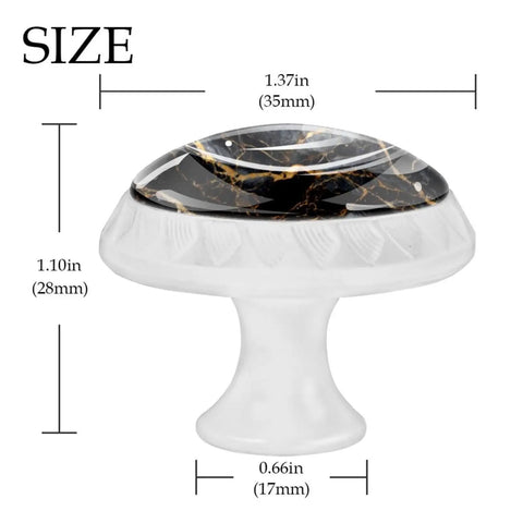 Black Marble Pattern Cabinet Knobs Set Of 2 For Kitchen Cabinets And Furniture Drawers, decorative hardware dimensions.
