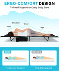 Extra Wide 31.5 Inch Camping Cot Ultralight Folding Bed For Adults Portable Travel Beach Home Use Built Tough Aluminum Frame Supports 350