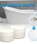 Tile Repair Adhesive Kit Two Pack 100g Quick Dry Ceramic Paste With Hardener in bathroom setting