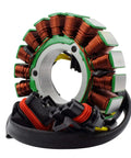 Heavy Duty Dual Output Stator With Voltage Regulator Rectifier And Plug And Play Gasket Swap For Polaris RZR Ranger ACE General Total Charging System Fix Up 2013 Through 2025 close-up view of coils and wiring harness.