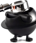 Compact No Stress ABS Plastic Espresso Knock Box Featuring A Quiet Detachable Rubber Striker And Non Slip Base for portafilter cleanup.
