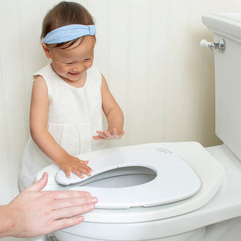 Foldable Travel Potty Seat For Toddlers, Rock Solid And Slim Baby Toilet Training Chair For Road Trips, No Hassle Packable Design Made Right Here In The Usa