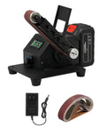 Get The Fafeicy Mini Belt Sander 350W Electric Bench Grinder With Digital Display And Stepless Speed Control For Smooth Woodworking And Metal Polishing Projects Quick And Easy At Home, compact design with digital speed display.