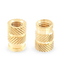 M5 Brass Heat Set Threaded Inserts Kit For Plastic 3D Printing, Knurled Insert Nuts Pack Of 50, Durable Brass Construction