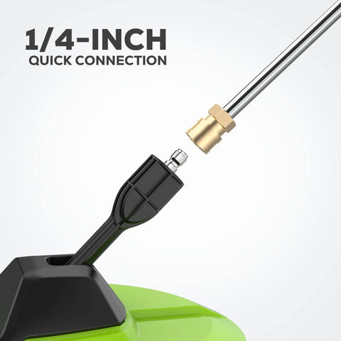 1/4 inch quick-connect fitting for 12 Inch Surface Cleaner Attachment For Pressure Washers With One Quarter Inch Quick Connect
