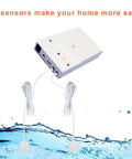 Leak Detector With Auto Shutoff Valve And Loud Alarm, Three-Quarter Inch NPT Fittings with dual sensors above water wave