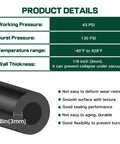 Garage-Ready Car Vacuum Hose Kit Set With 6 Five-Foot Hoses And 113 Connectors product details showing specs and features