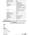 Technical specifications sheet for Heavy Duty 20Nm 220V Damper Actuator with electrical data and dimensions.