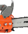 Gas Powered 26Cc 2 Cycle Top Handle Chainsaw with 12 Inch Bar and Two Chains for Tree Pruning Firewood Cutting and Storm Cleanup